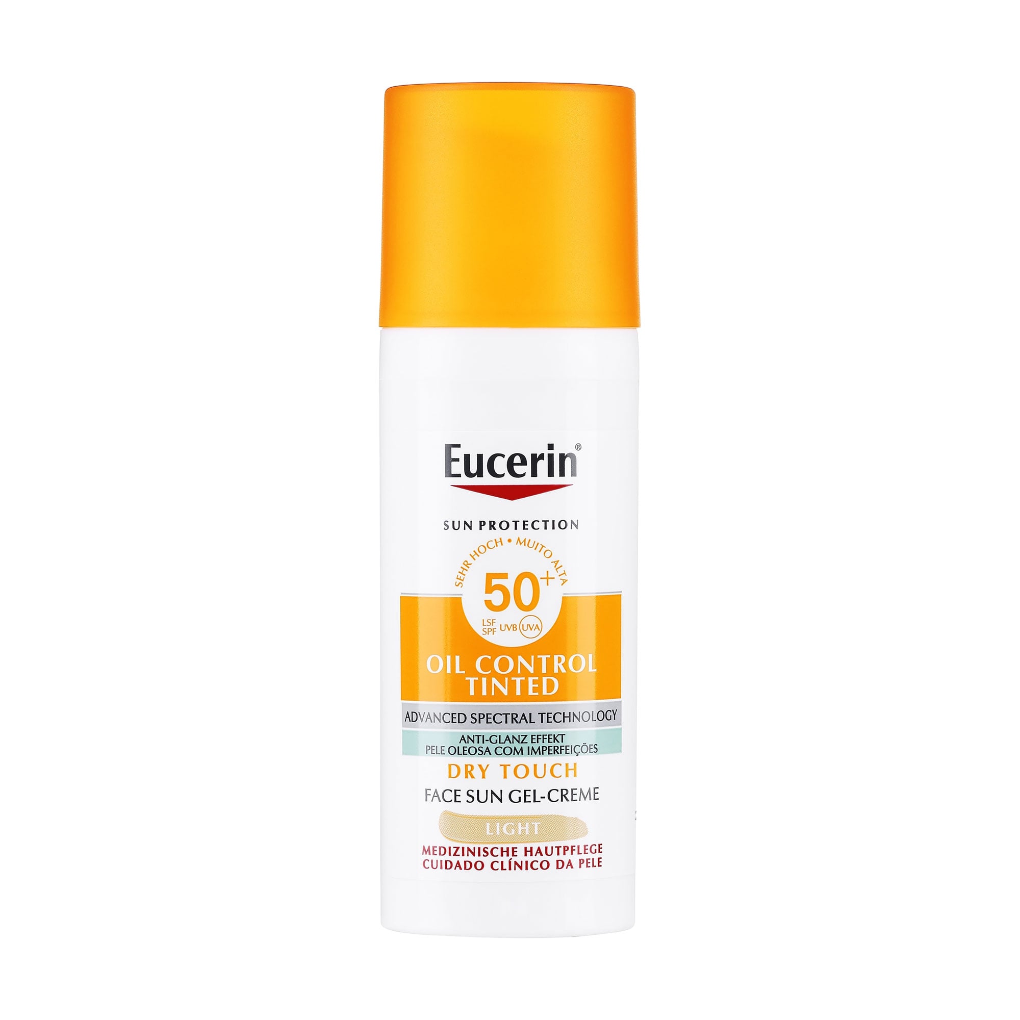 Сонцезахисний гель-крем для обличчя Eucerin Oil Control Tinted Dry Touch Sun Gel-Cream SPF 50+, Light, 50 мл