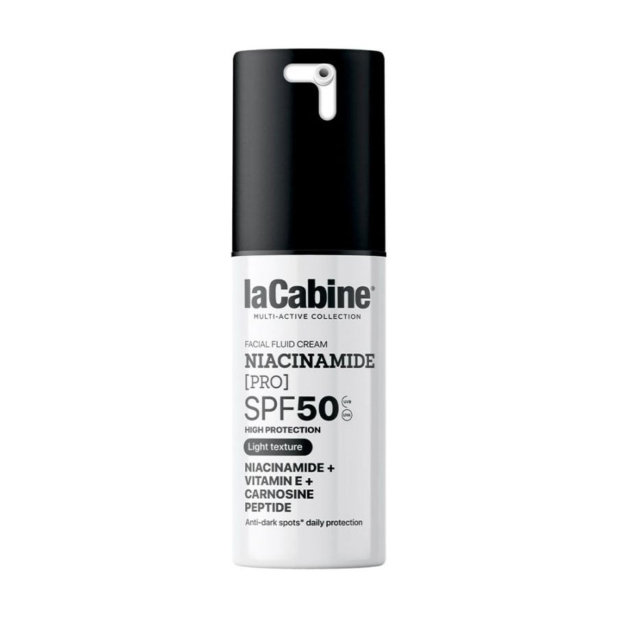 Сонцезахисний крем-флюїд для обличчя LaCabine Niacinamide [Pro] Facial Fluid Cream, SPF 50, з 5% ніацинаміду, 30 мл