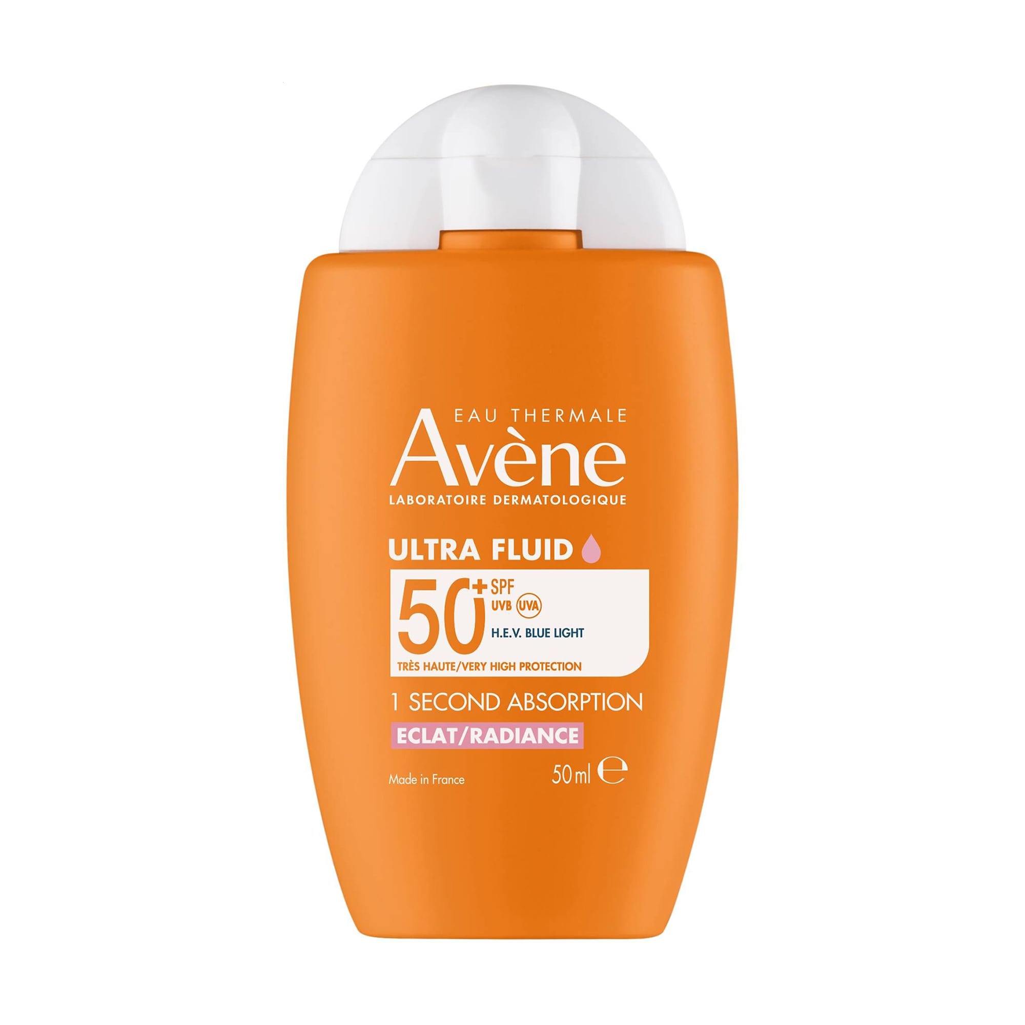 Сонцезахисний ультра-флюїд для обличчя та шиї Avene Eau Thermale Ultra Fluid Radiance, SPF 50+, 50 мл